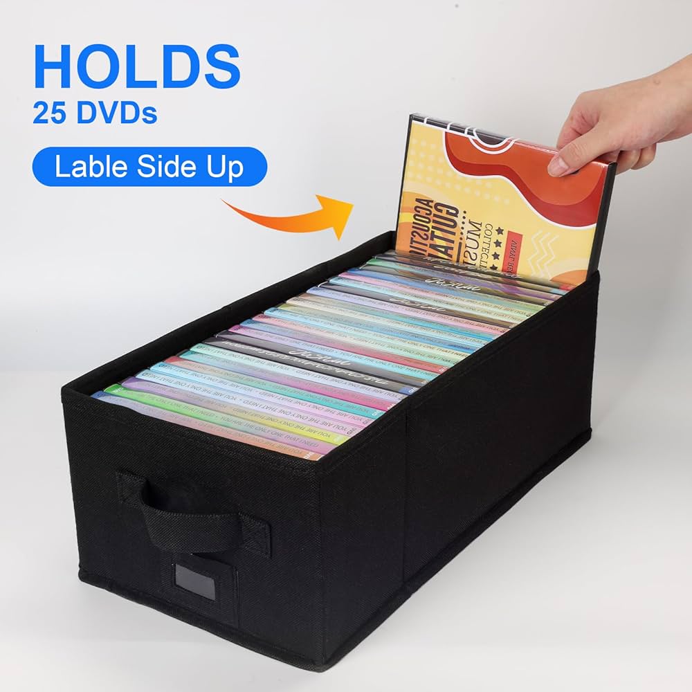 Amazon.com: BOATISLE DVD Storage Box with Handles and Lid